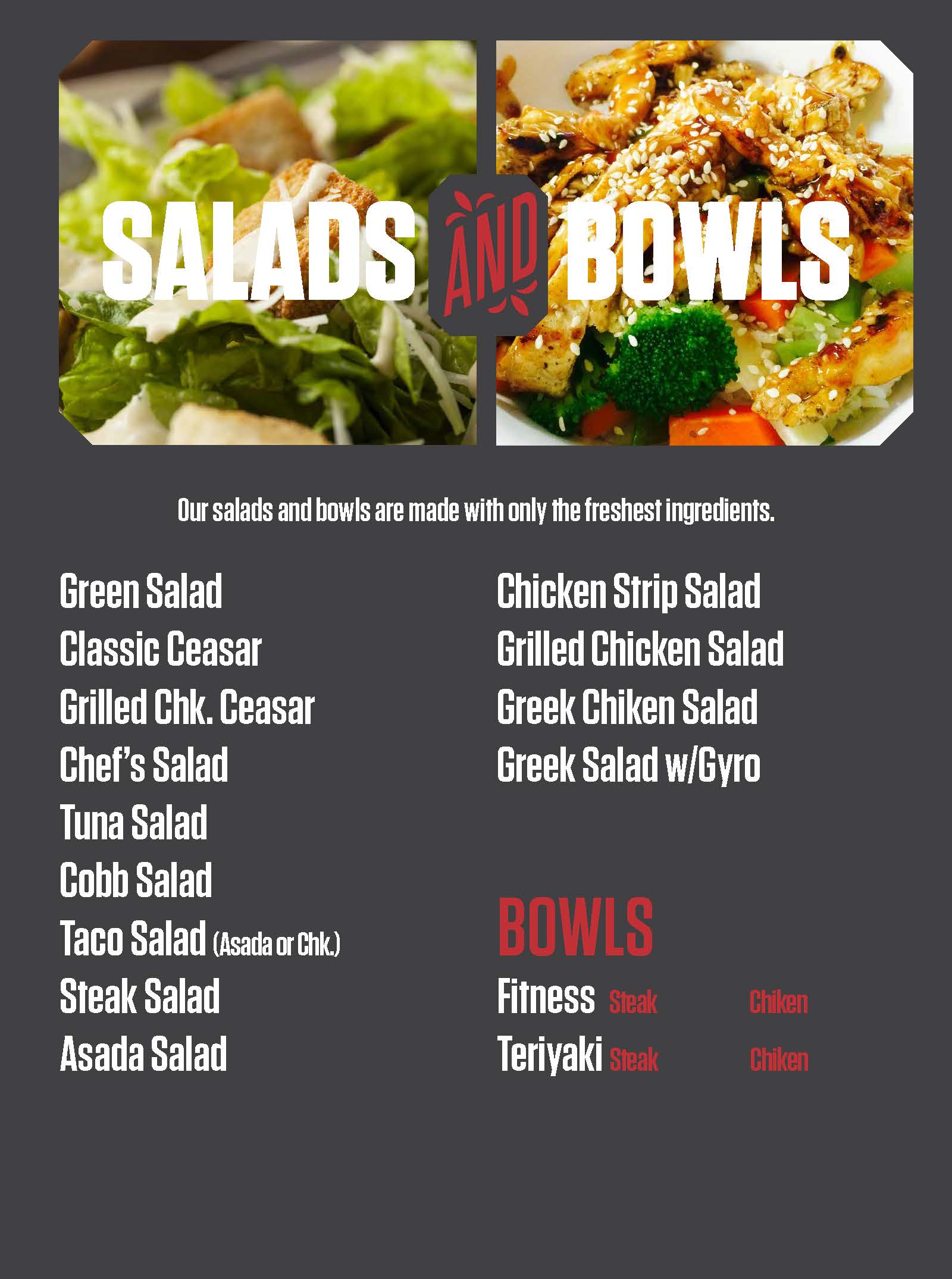 Andy's #4 Menu Andy's #4 Menu